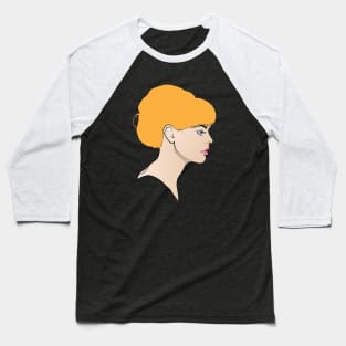 Pop Art Woman Portrait Illustration of a Girl Elke Baseball T-Shirt